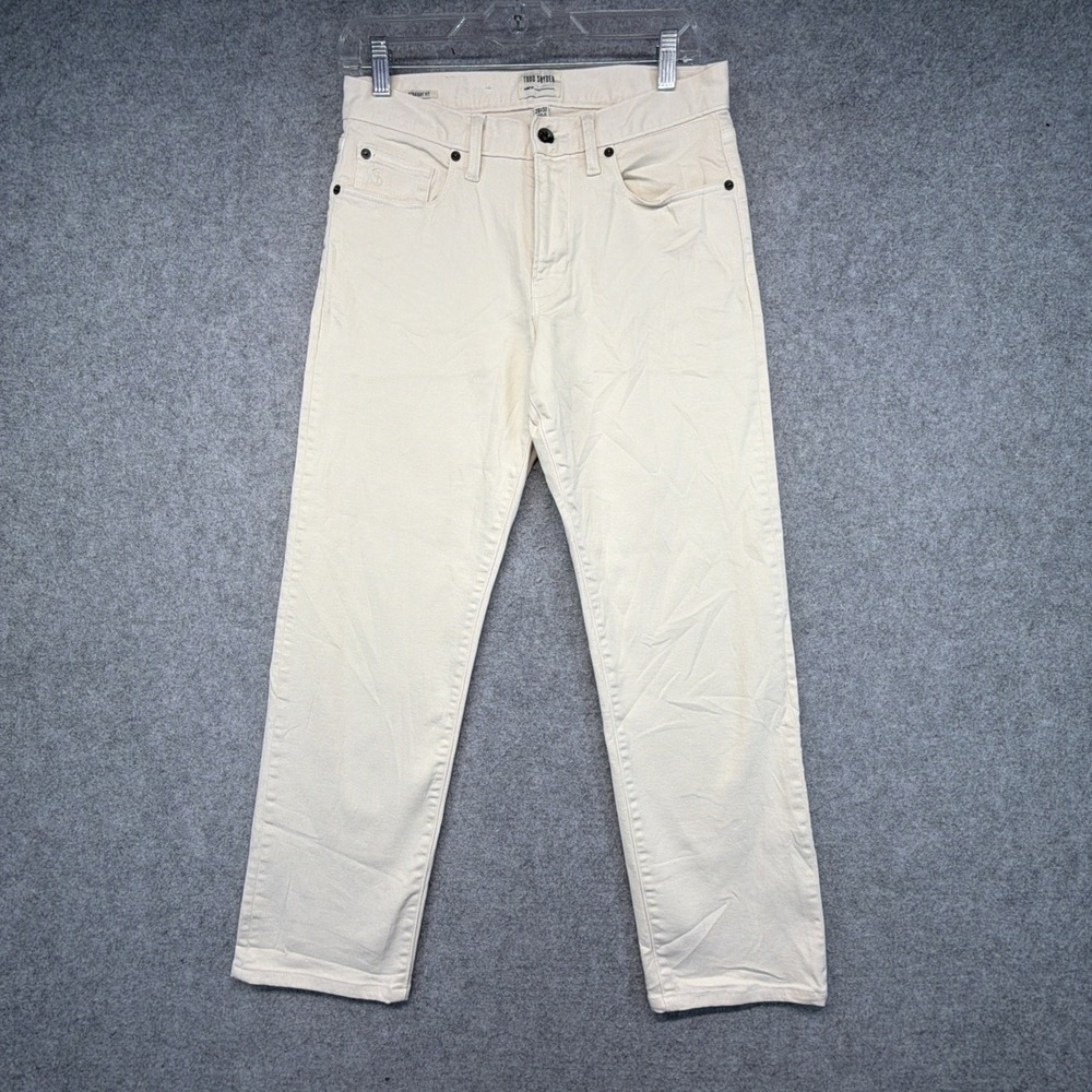 Todd Snyder Slim Fit 5-Pocket Chino Pants Stone Mens 28x32 (Fits 30x27)